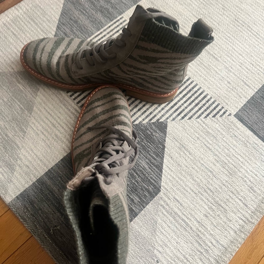 Sofft Zebra Pattern Combat Boots - image 2